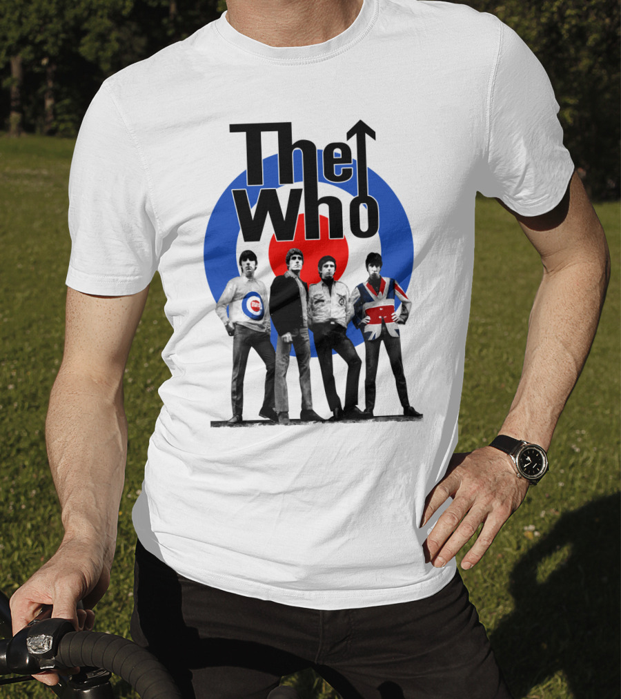 The Who Band Members With British Mod Target T-Shirt
