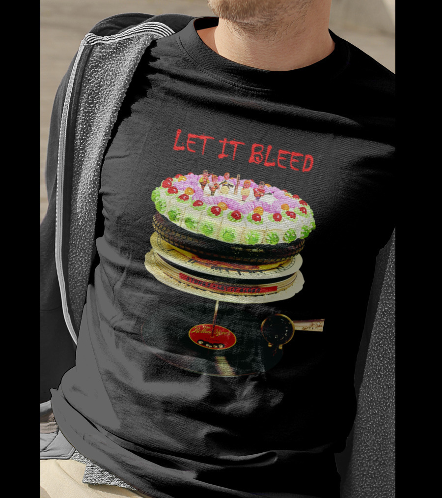 Let It Bleed Rolling Stones Vintage Record Cake Concept T-Shirt