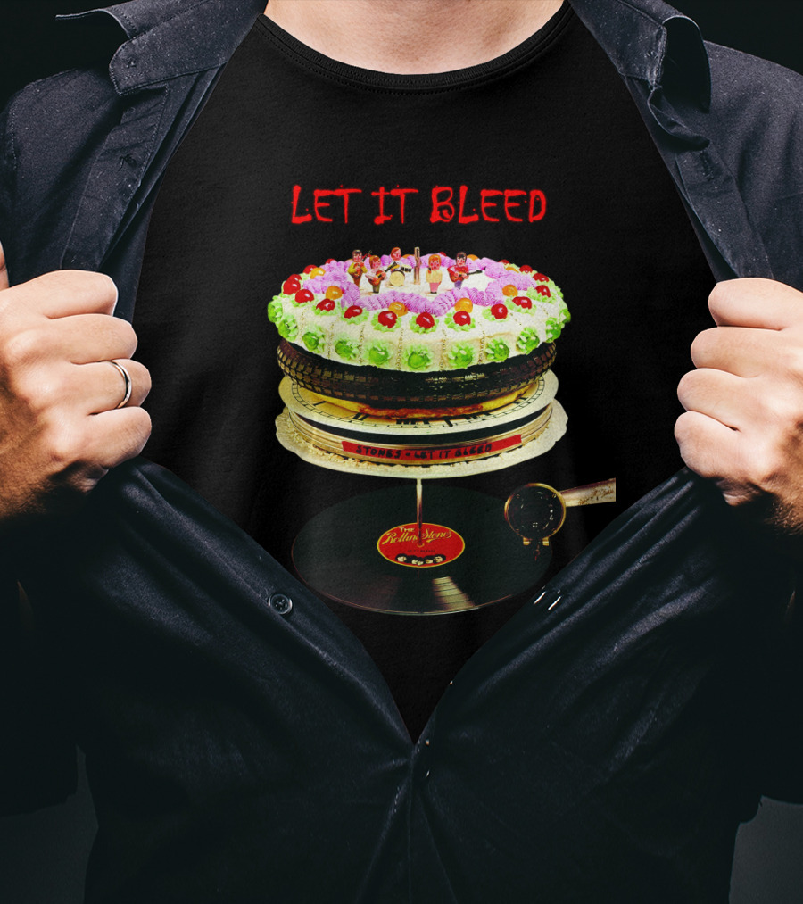 Let It Bleed Rolling Stones Vintage Record Cake Concept T-Shirt