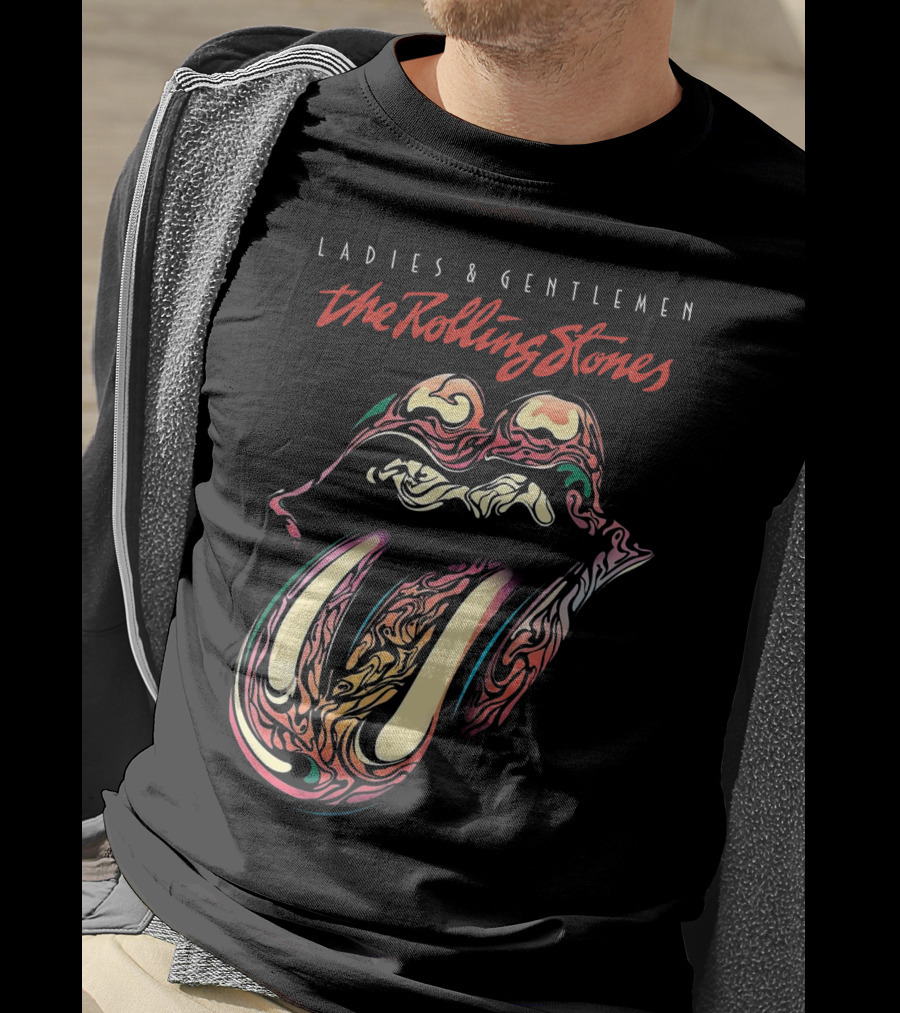 Ladies & Gentlemen The Rolling Stones Psychedelic Tongue T-Shirt
