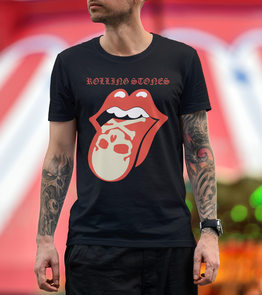 Rolling Stones Tongue With Skull T-Shirt