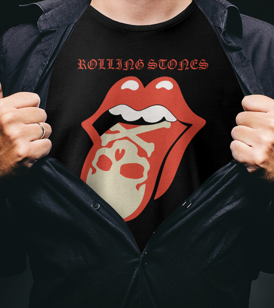 Rolling Stones Tongue With Skull T-Shirt