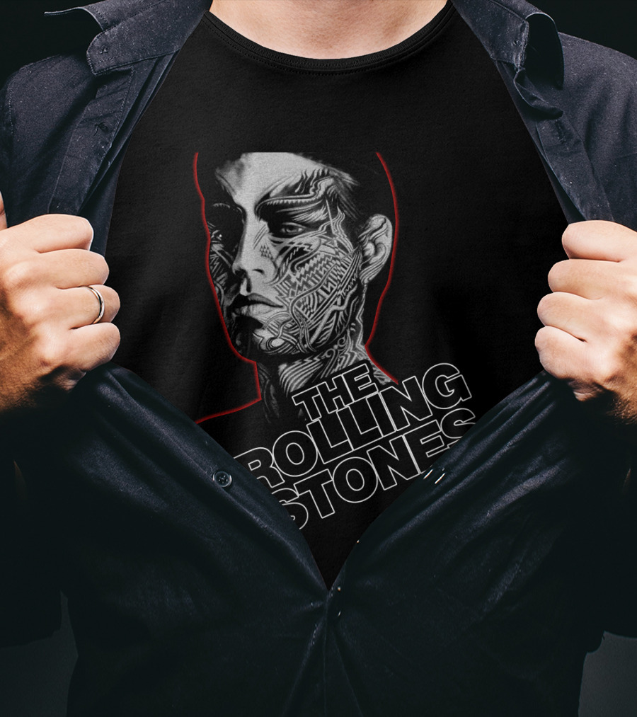 The Rolling Stones Trs 22 Tattoo Face Art T-Shirt