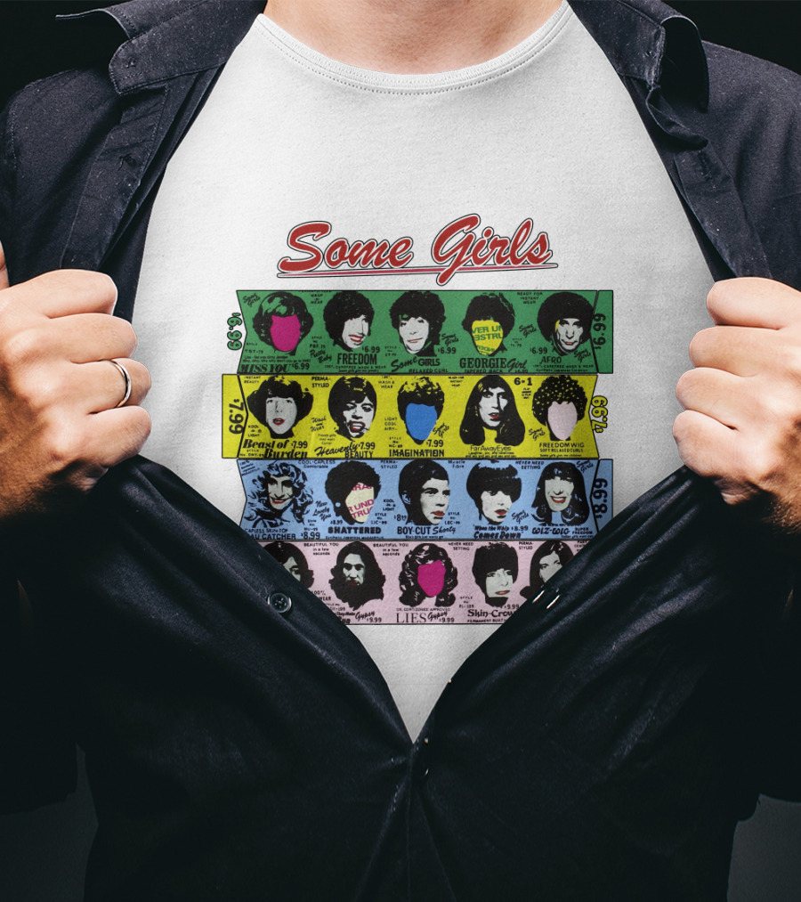 Some Girls Rolling Stones 1978 Album Cover Art Faces T-Shirt