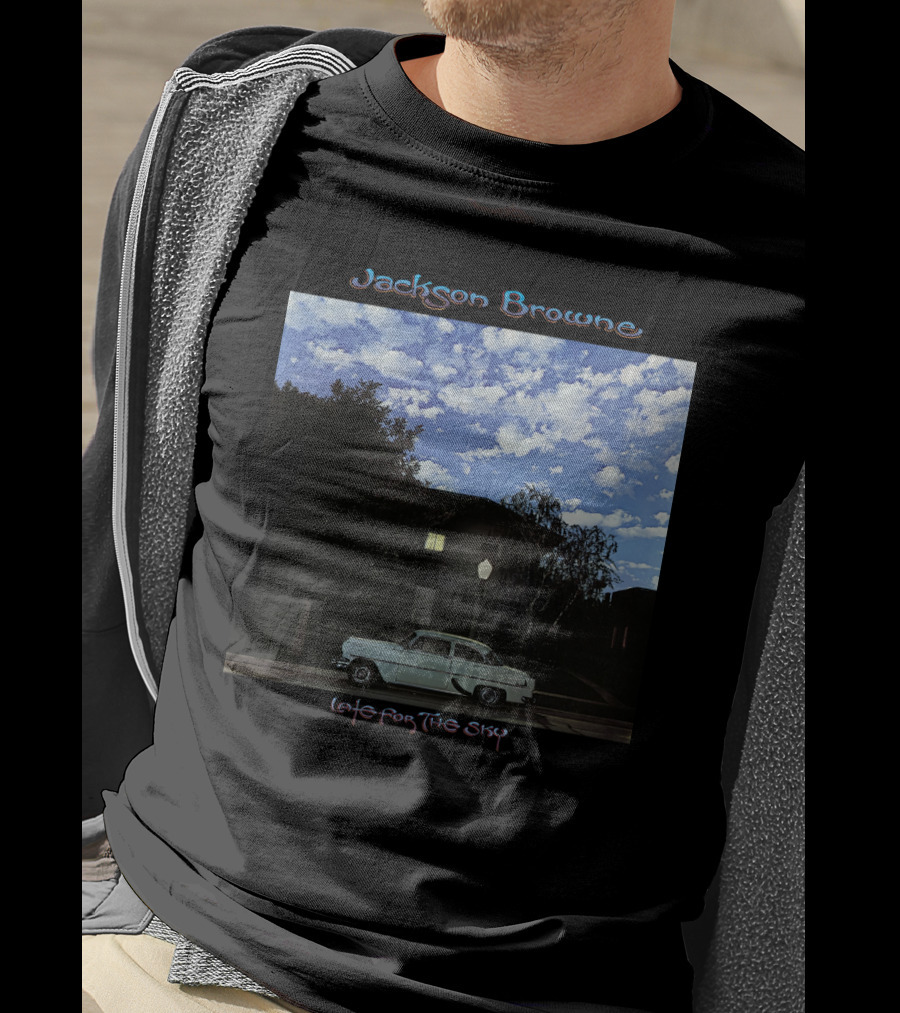 Jackson Browne Late For The Sky Vintage Car Night Scene T-Shirt