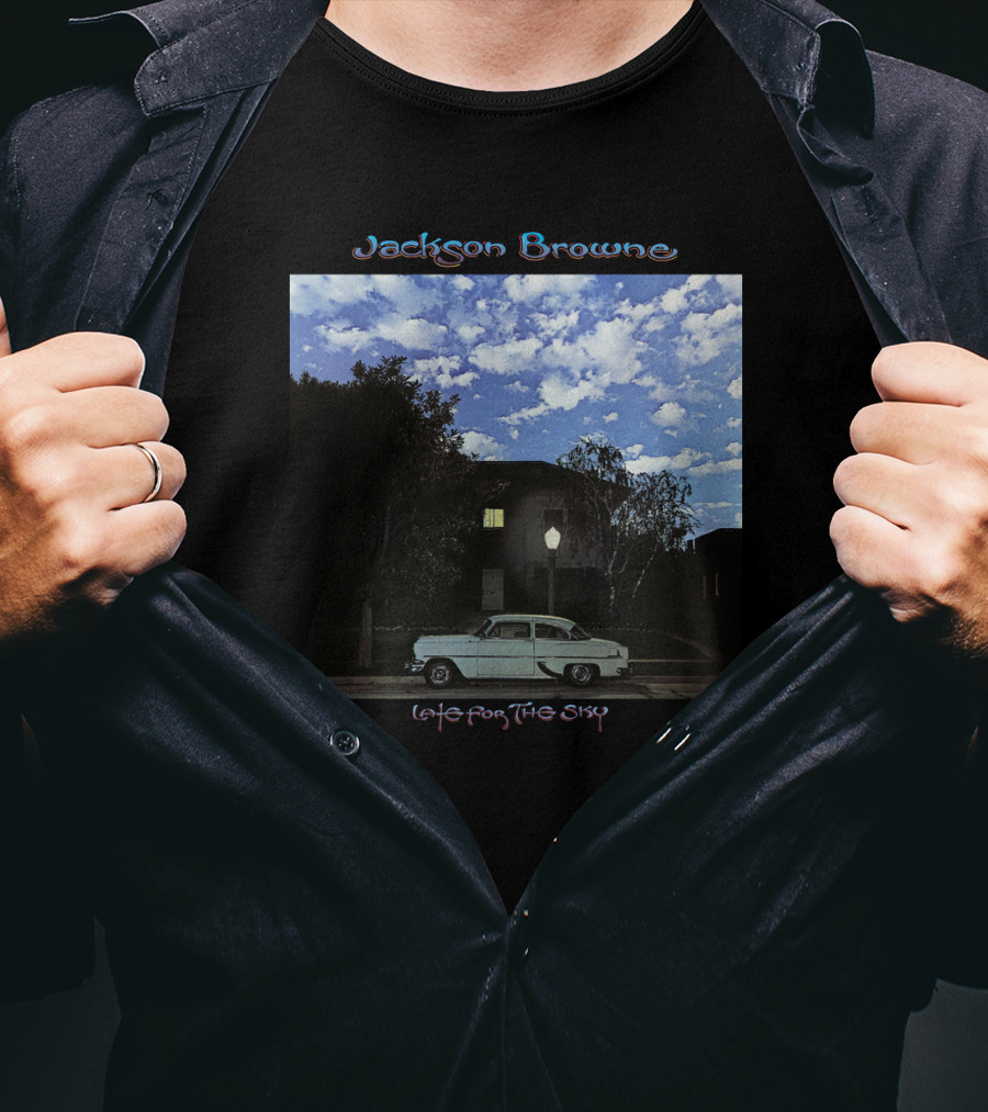 Jackson Browne Late For The Sky Vintage Car Night Scene T-Shirt