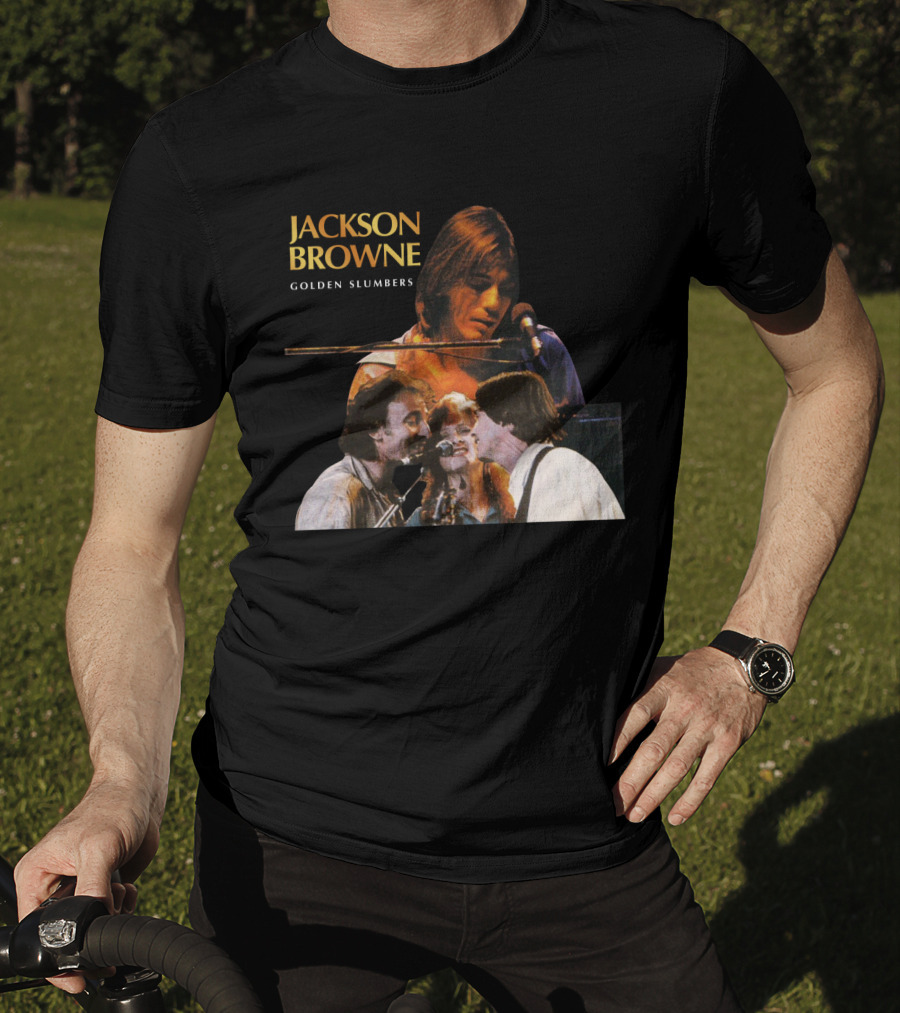 Jackson Browne Golden Slumbers Live Performance Collage T-Shirt