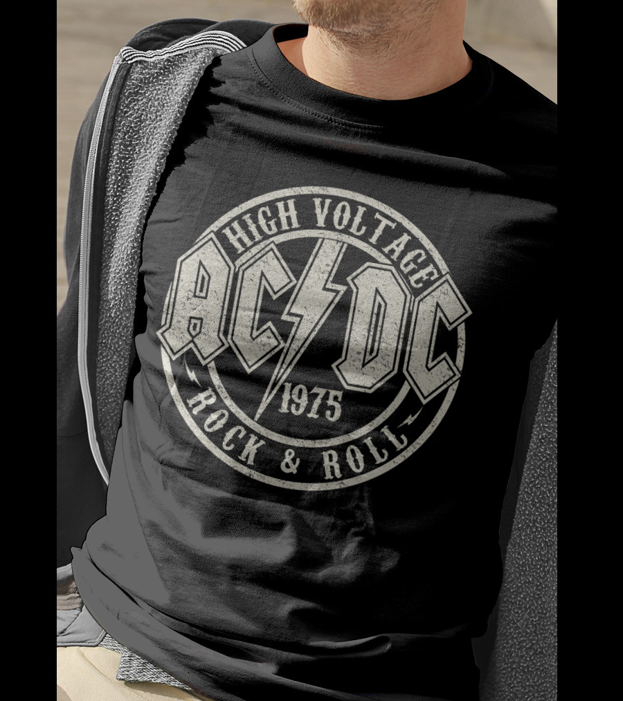 Acdc High Voltage Rock & Roll 1975 T-Shirt
