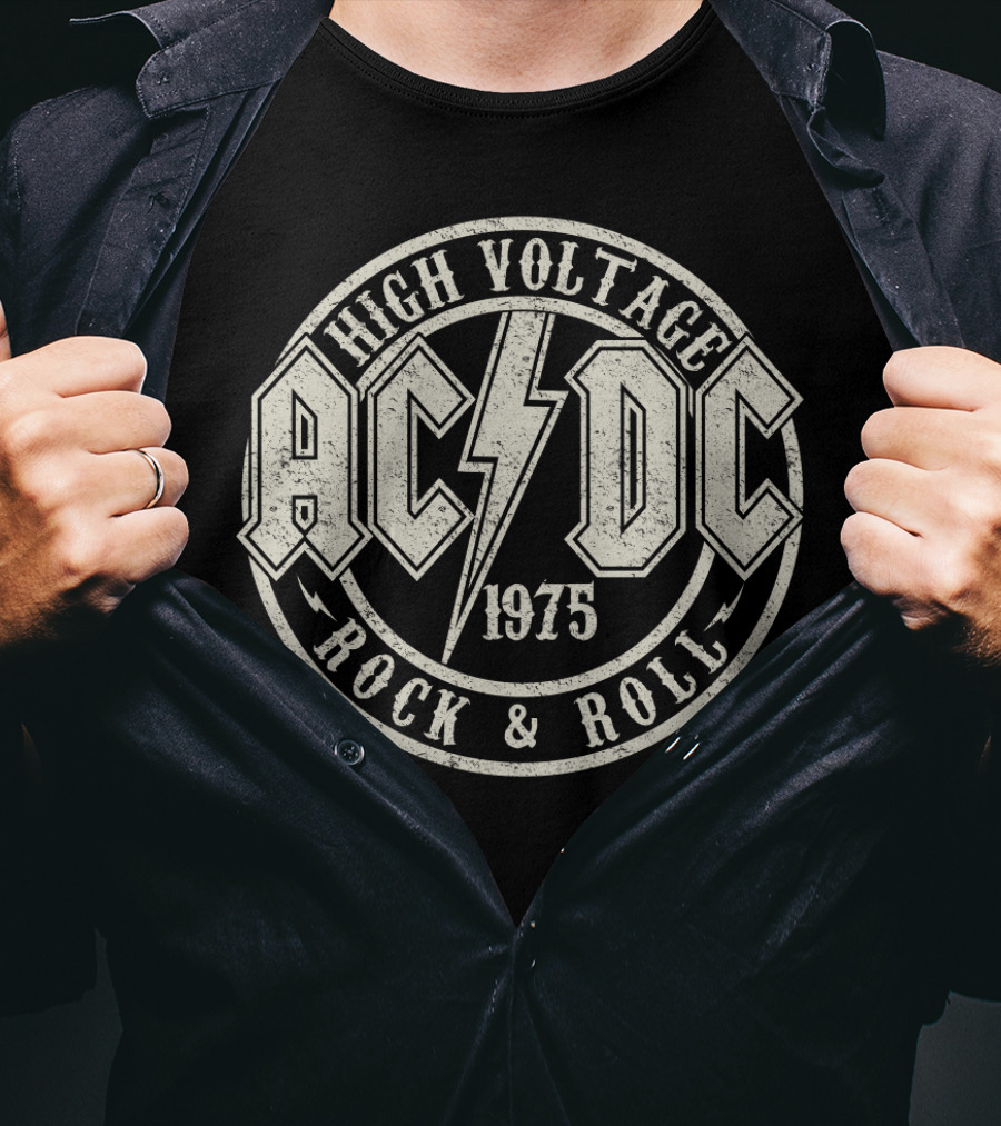 Acdc High Voltage Rock & Roll 1975 T-Shirt
