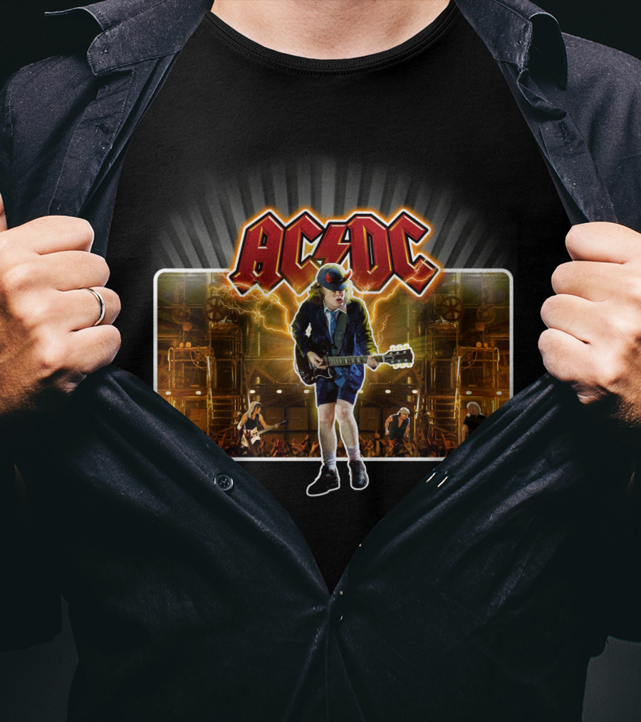 Acdc Angus Young Electric Performance Stage T-Shirt