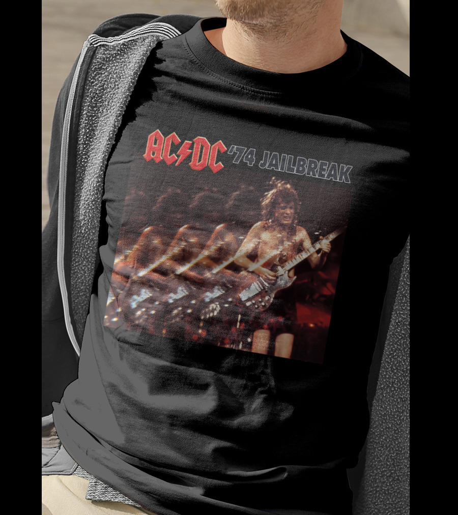 Acdc '74 Jailbreak Angus Young Concert T-Shirt