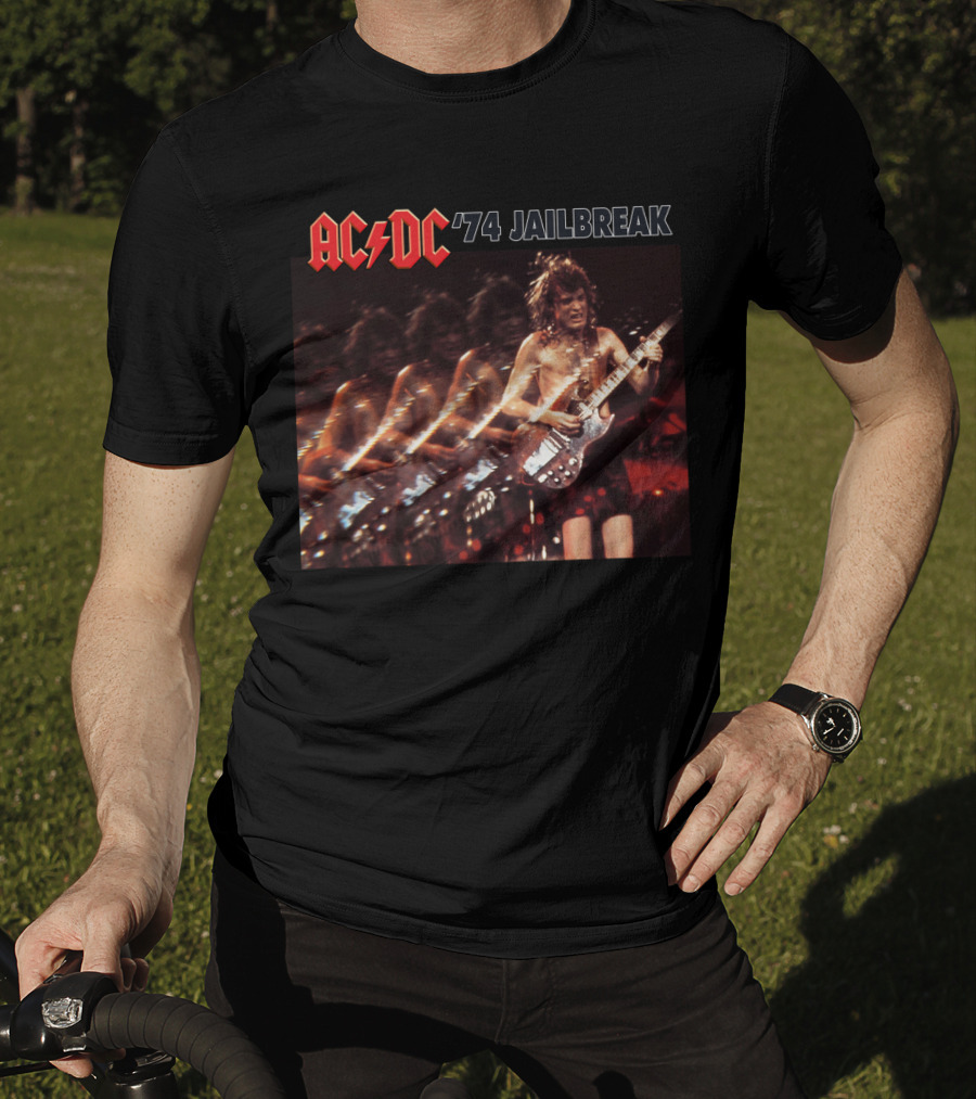 Acdc '74 Jailbreak Angus Young Concert T-Shirt