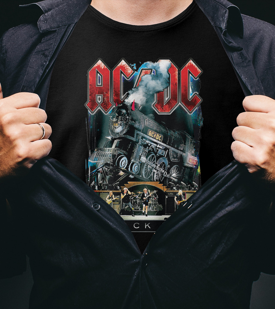 Acdc Black Ice Live Train Performance T-Shirt