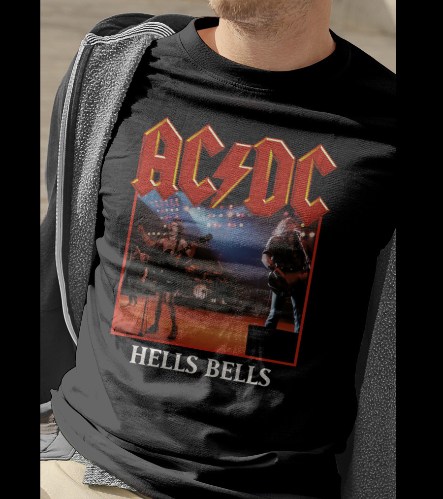 Acdc Hells Bells Live Performance Stage Concert T-Shirt