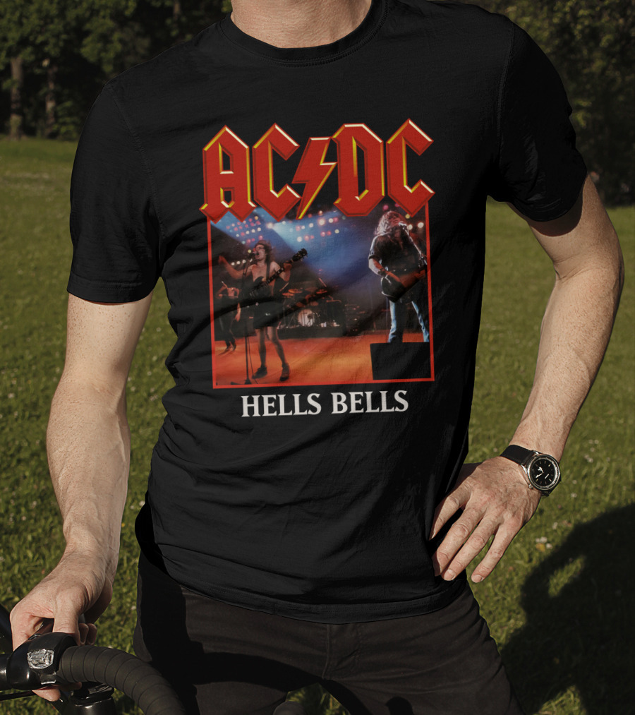 Acdc Hells Bells Live Performance Stage Concert T-Shirt