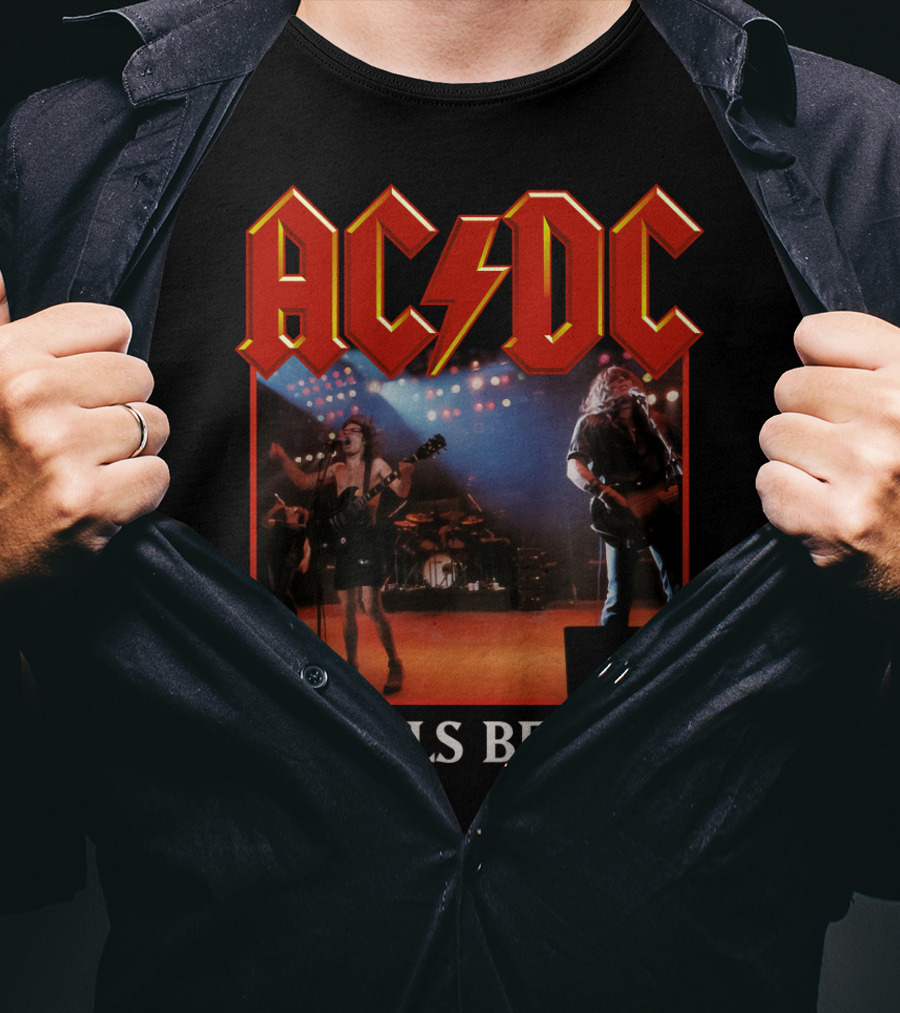 Acdc Hells Bells Live Performance Stage Concert T-Shirt