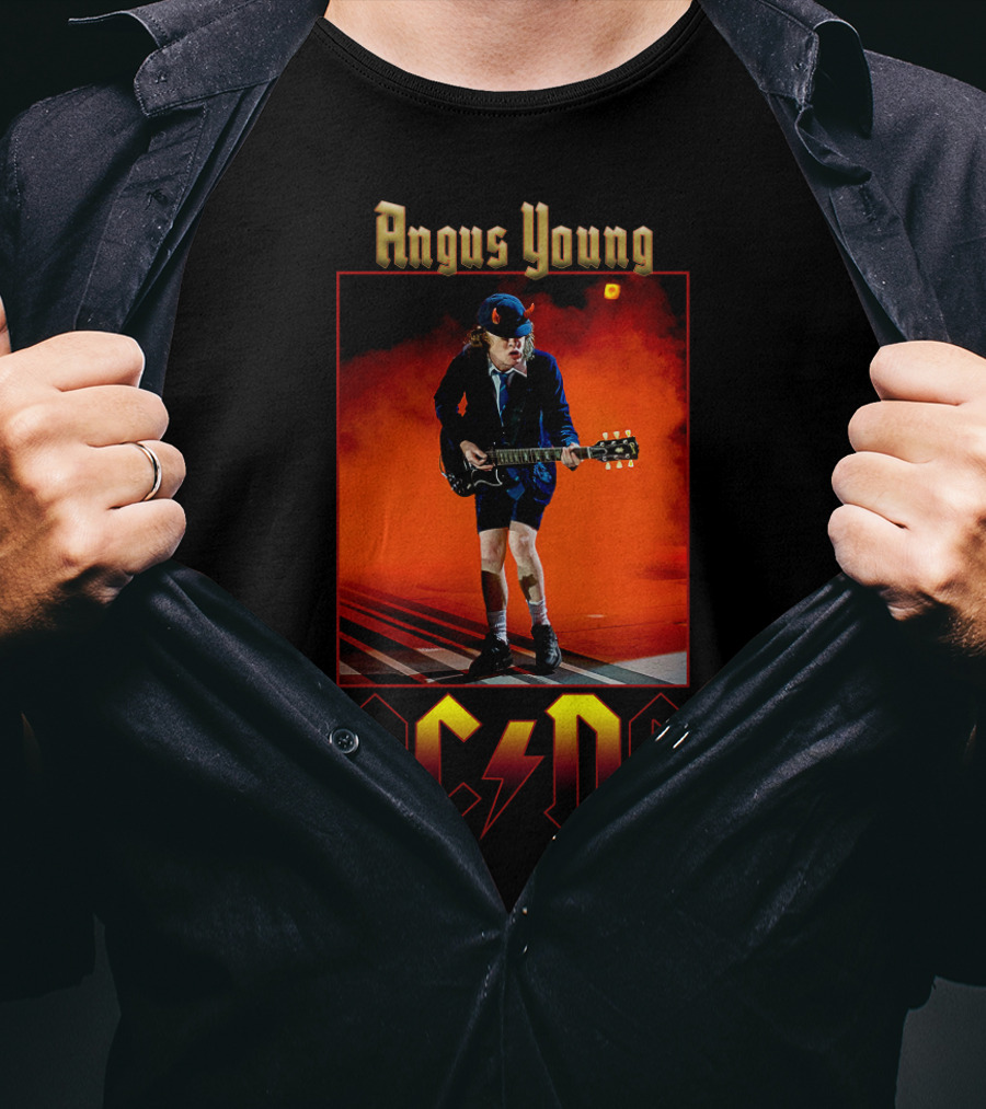 Angus Young Acdc Electric Performance T-Shirt