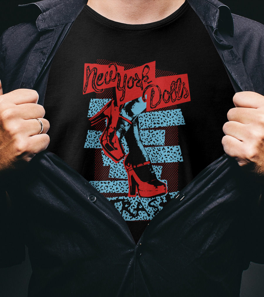 New York Dolls Trash High Heels Graphic Nyd T-Shirt