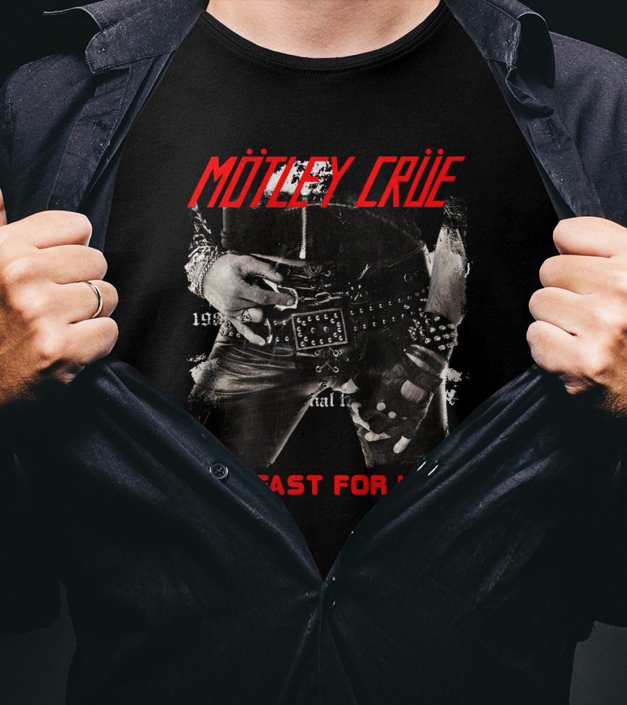 Mötley Crüe Too Fast For Love 1981 Album Cover T-Shirt