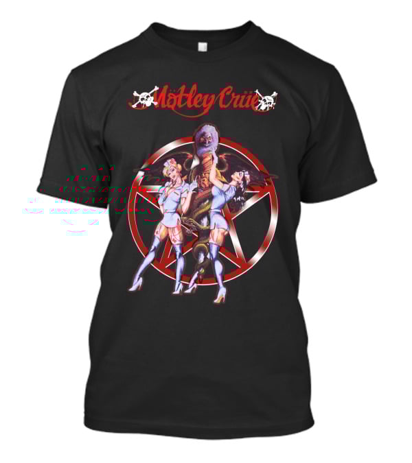 Mötley Crüe Pentagram Nurses Fantasy Art T-Shirt