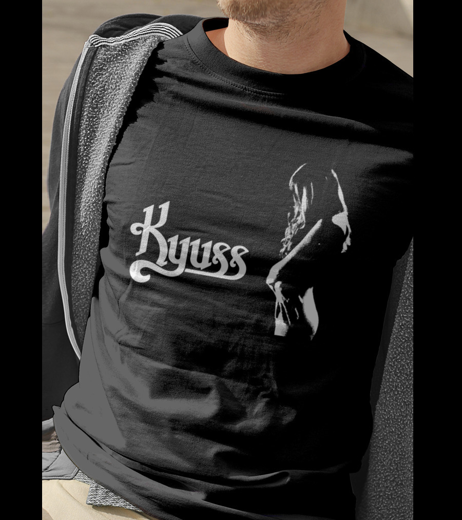 Kyuss Ku 14 Bold Text And Silhouette T-Shirt
