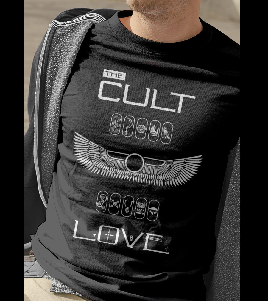 The Cult Love Egyptian Symbols Winged T-Shirt