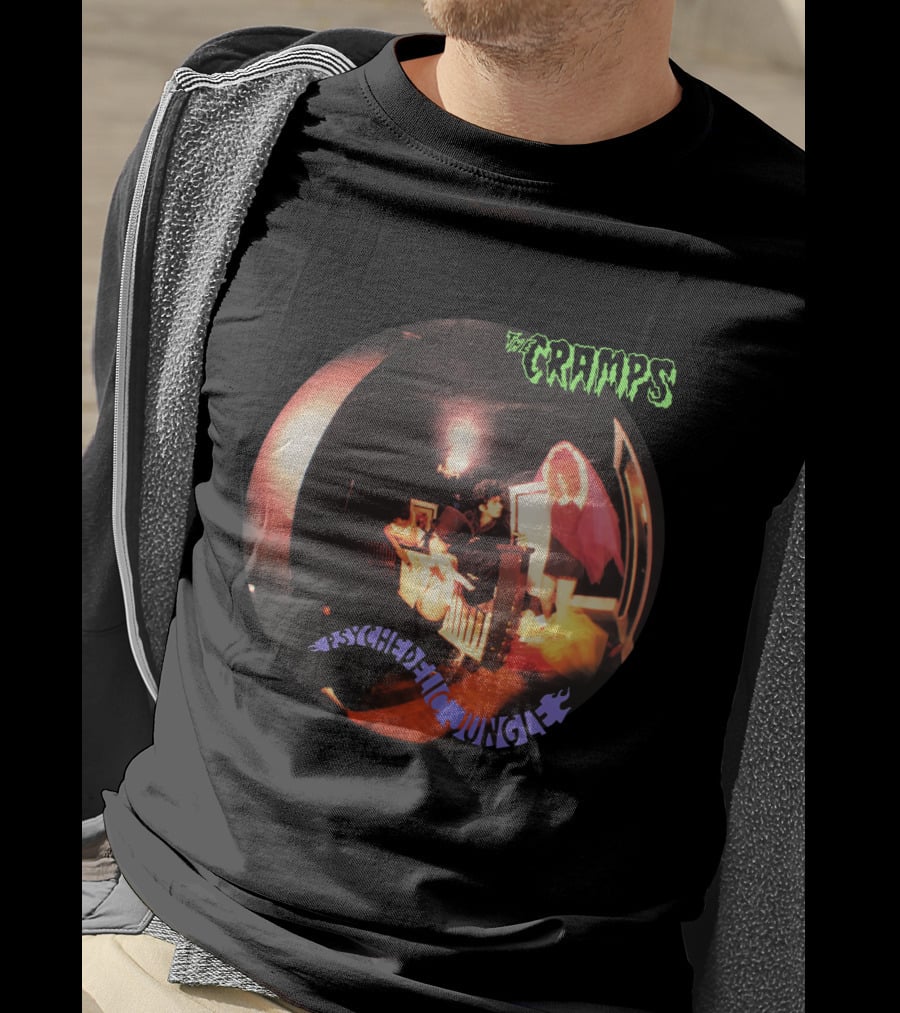 The Cramps Psychedelic Jungle Scene With Colorful Fisheye Lens Photography T-Shirt