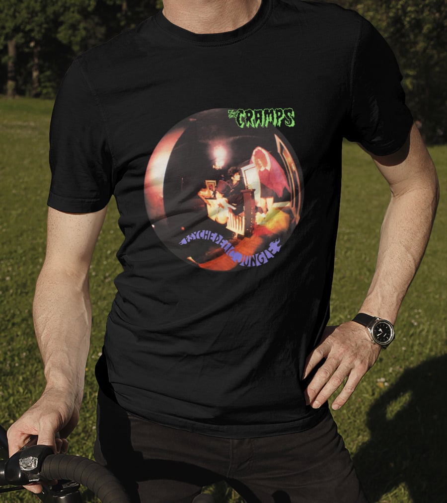 The Cramps Psychedelic Jungle Scene With Colorful Fisheye Lens Photography T-Shirt