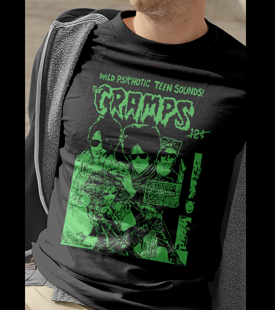 Wild Psychotic Teen Sounds The Cramps 12₵ T-Shirt