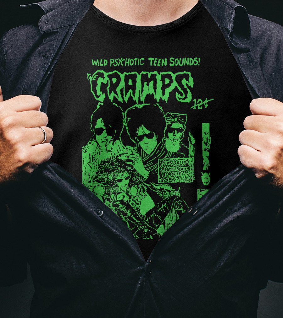 Wild Psychotic Teen Sounds The Cramps 12₵ T-Shirt