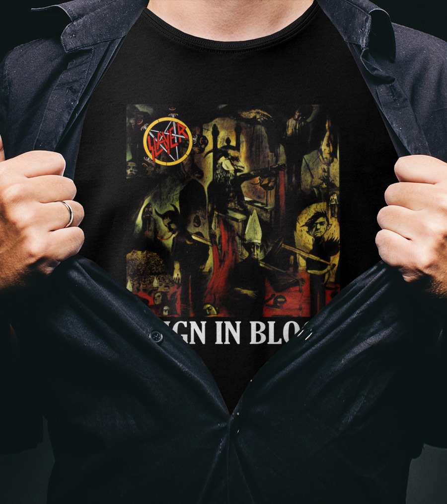 Slayer Reign In Blood Album Art Classic Cover T-Shirt