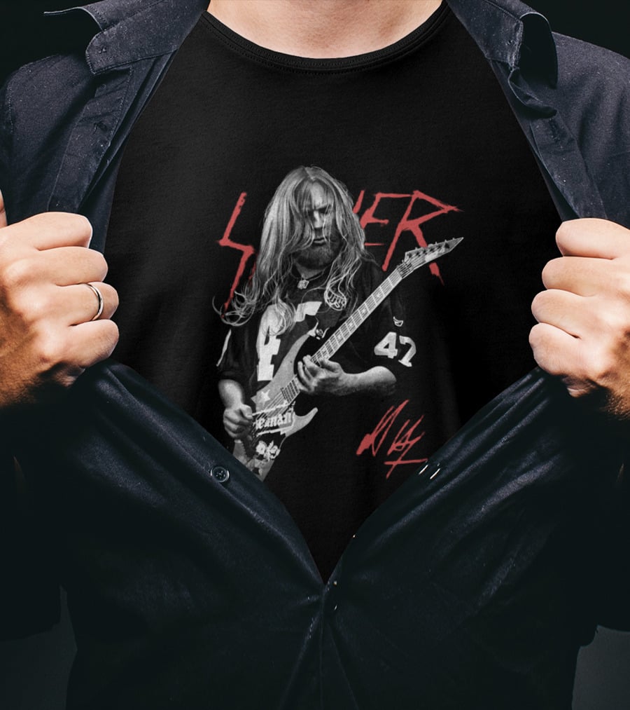 Slayer Guitarist 47 Football Jersey Signature T-Shirt