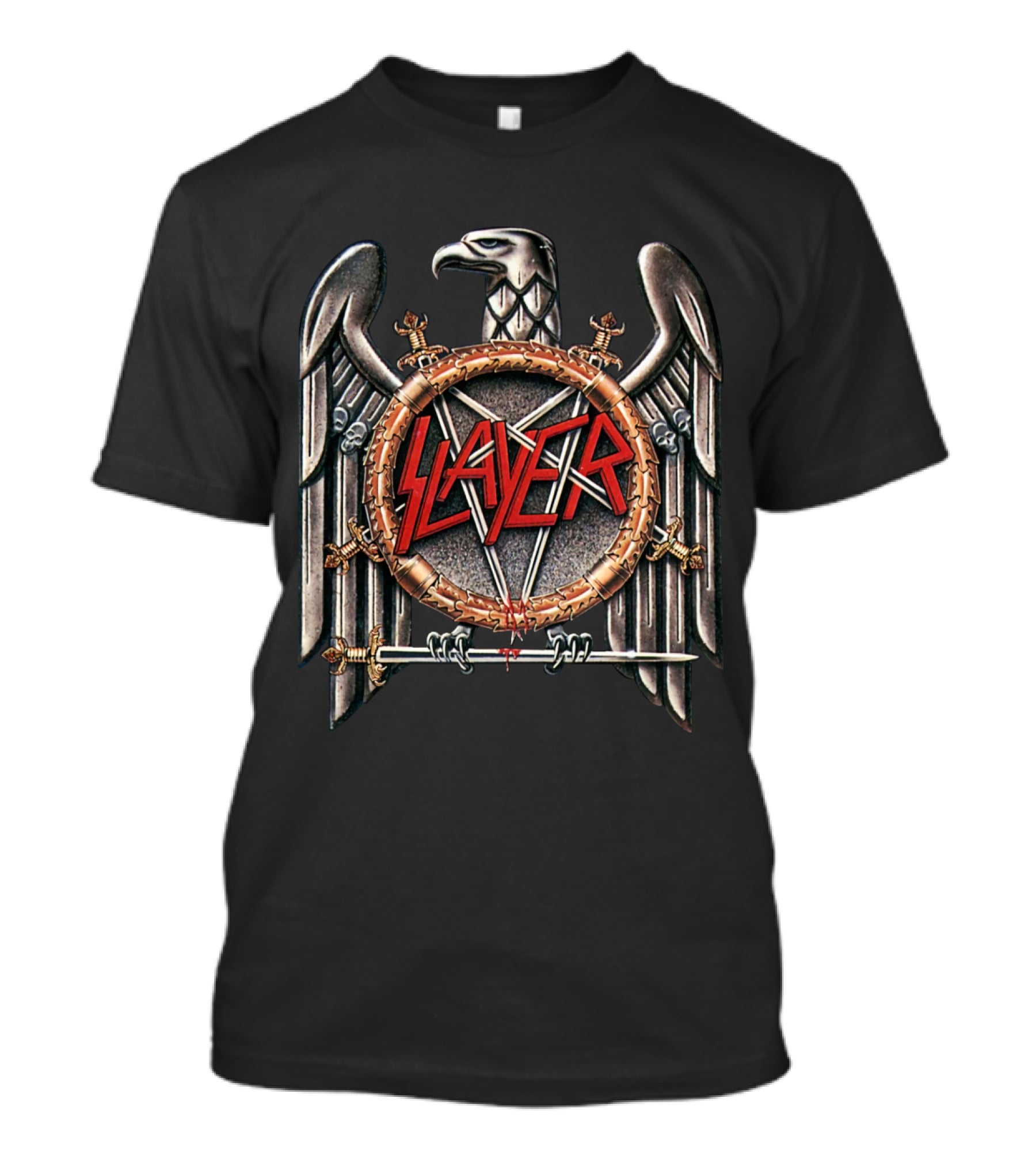 Slayer Eagle Crest With Swords And Pentagram T-Shirt