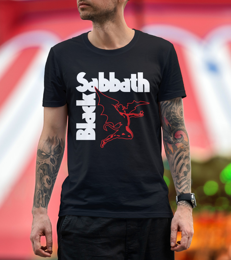 Black Sabbath Devil Logo Retro T-Shirt