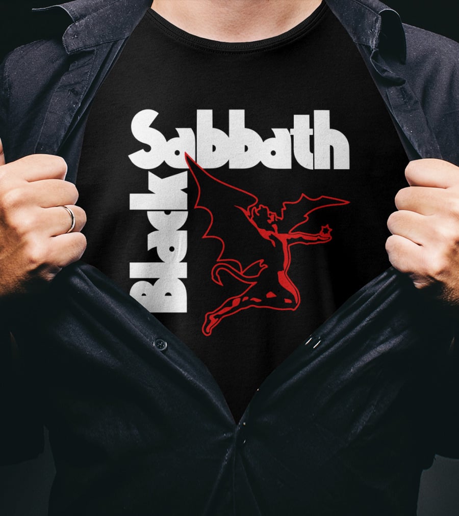 Black Sabbath Devil Logo Retro T-Shirt