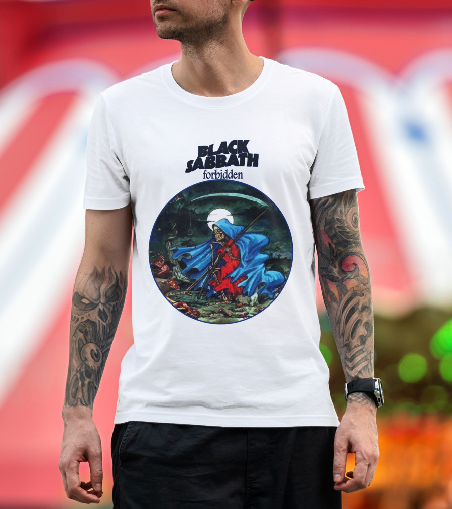Black Sabbath Forbidden Grim Reaper Album Art T-Shirt