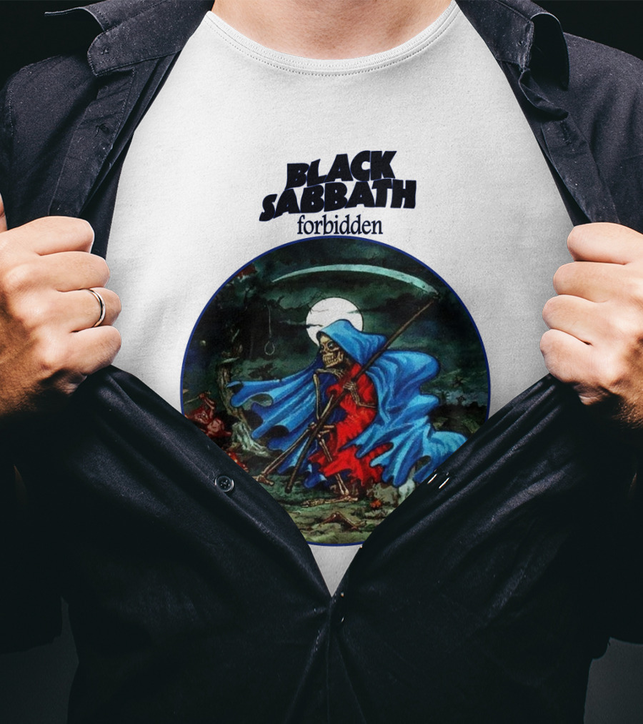 Black Sabbath Forbidden Grim Reaper Album Art T-Shirt
