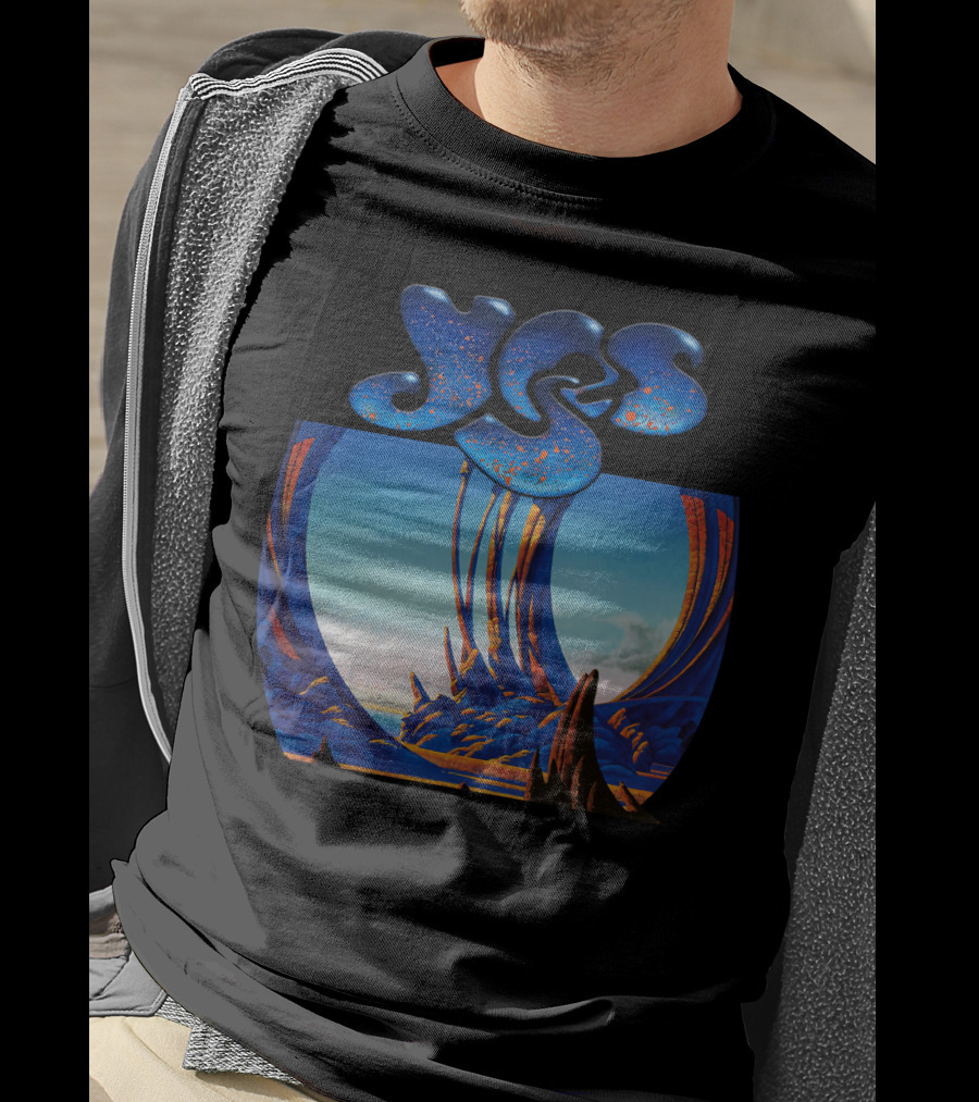 Yes Album Art Cover Retro Fantasy Landscape T-Shirt