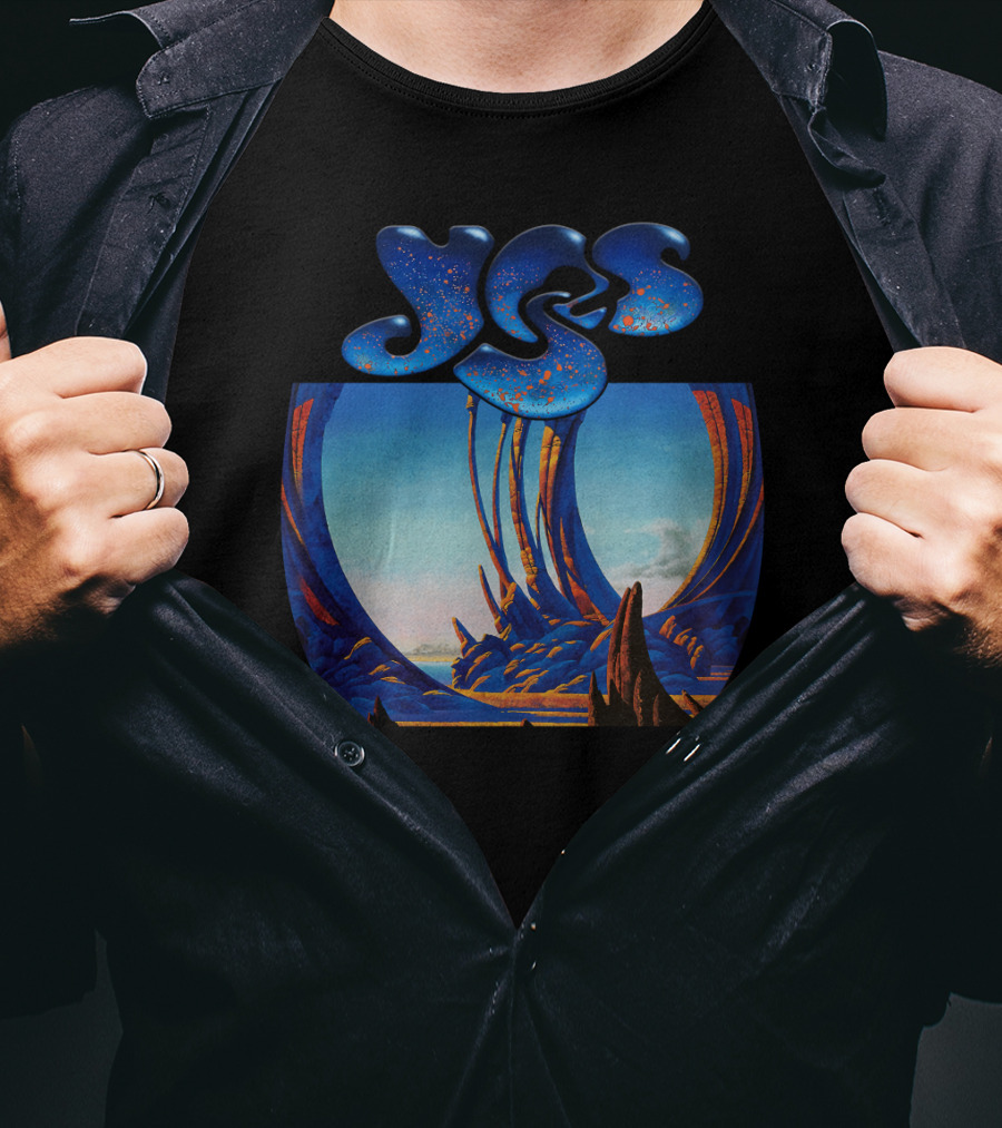 Yes Album Art Cover Retro Fantasy Landscape T-Shirt