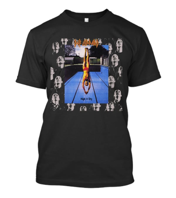 Def Leppard High 'N' Dry Diving Board Collage T-Shirt