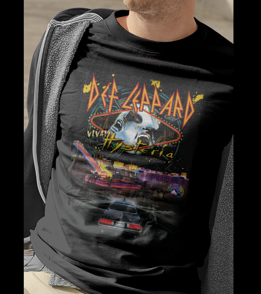 Def Leppard Viva Hysteria Las Vegas Car Scene T-Shirt