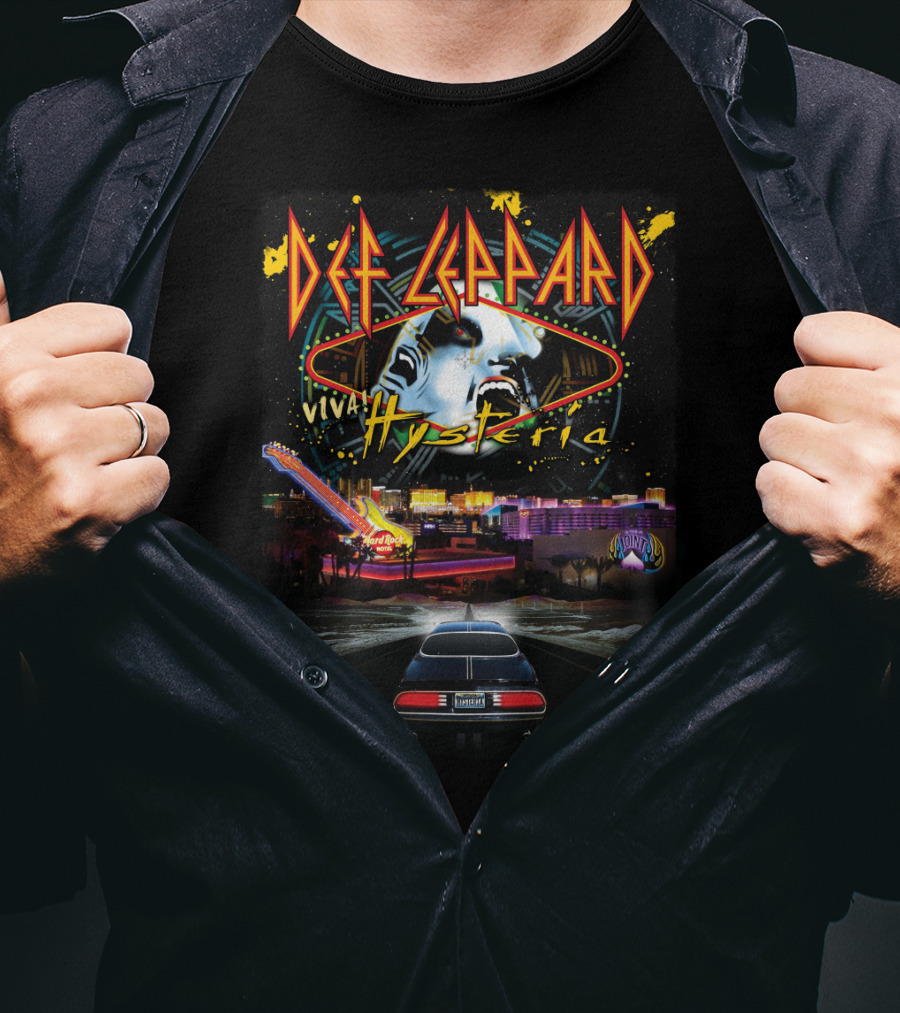 Def Leppard Viva Hysteria Las Vegas Car Scene T-Shirt
