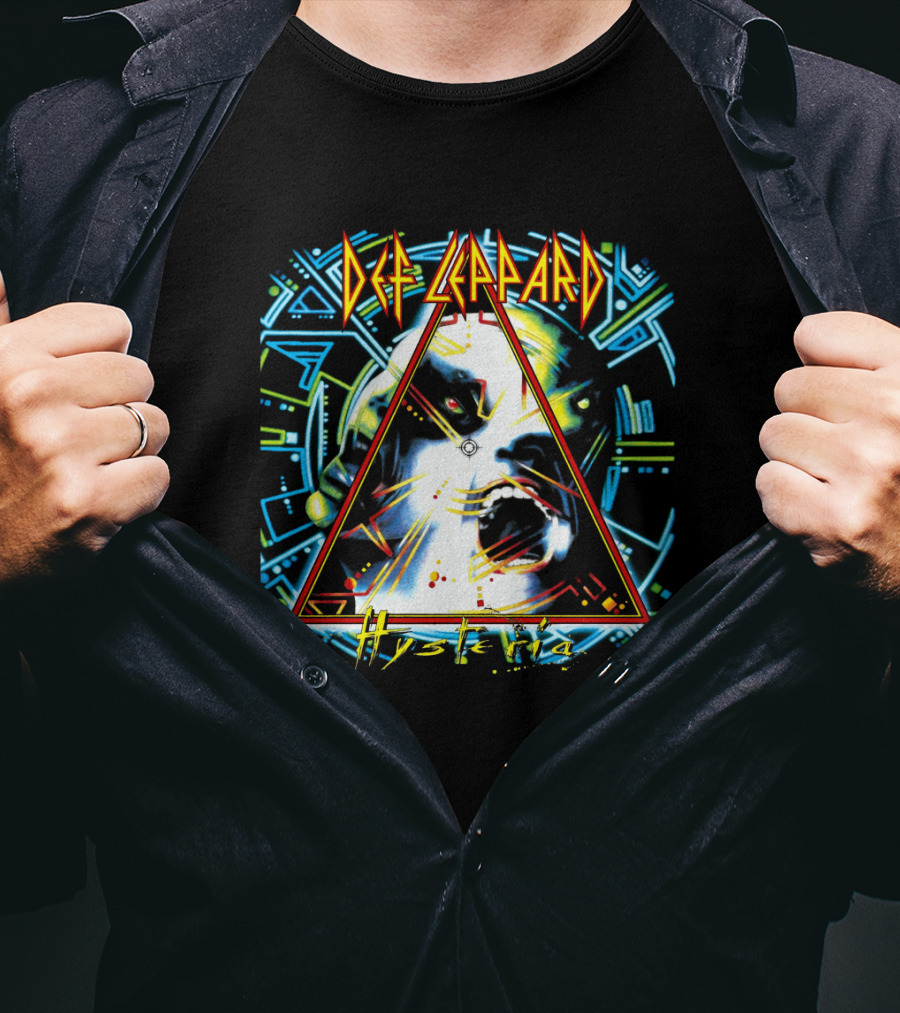 Def Leppard Hysteria Album Art Vintage Retro T-Shirt