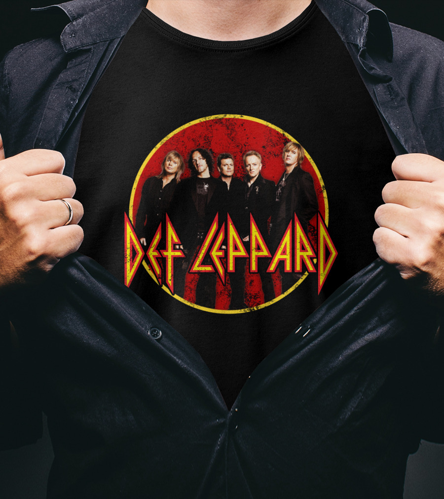 Def Leppard Band Logo And Members T-Shirt