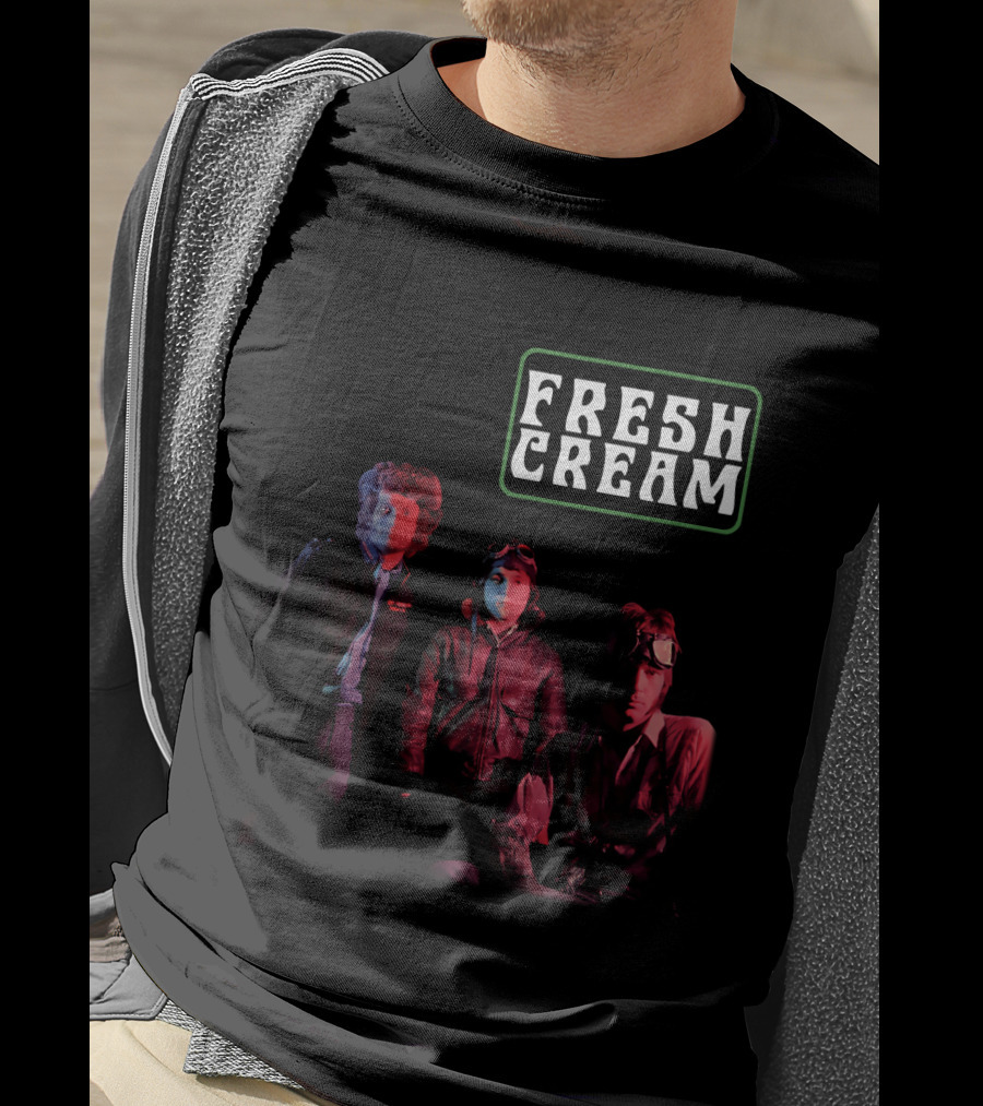 Fresh Cream 1966 Rock Band Album Cover Art T-Shirt