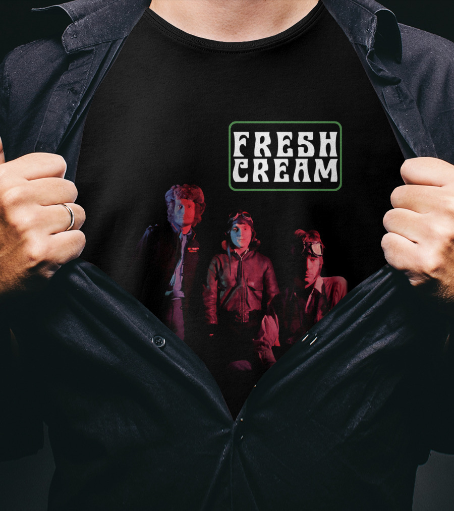 Fresh Cream 1966 Rock Band Album Cover Art T-Shirt