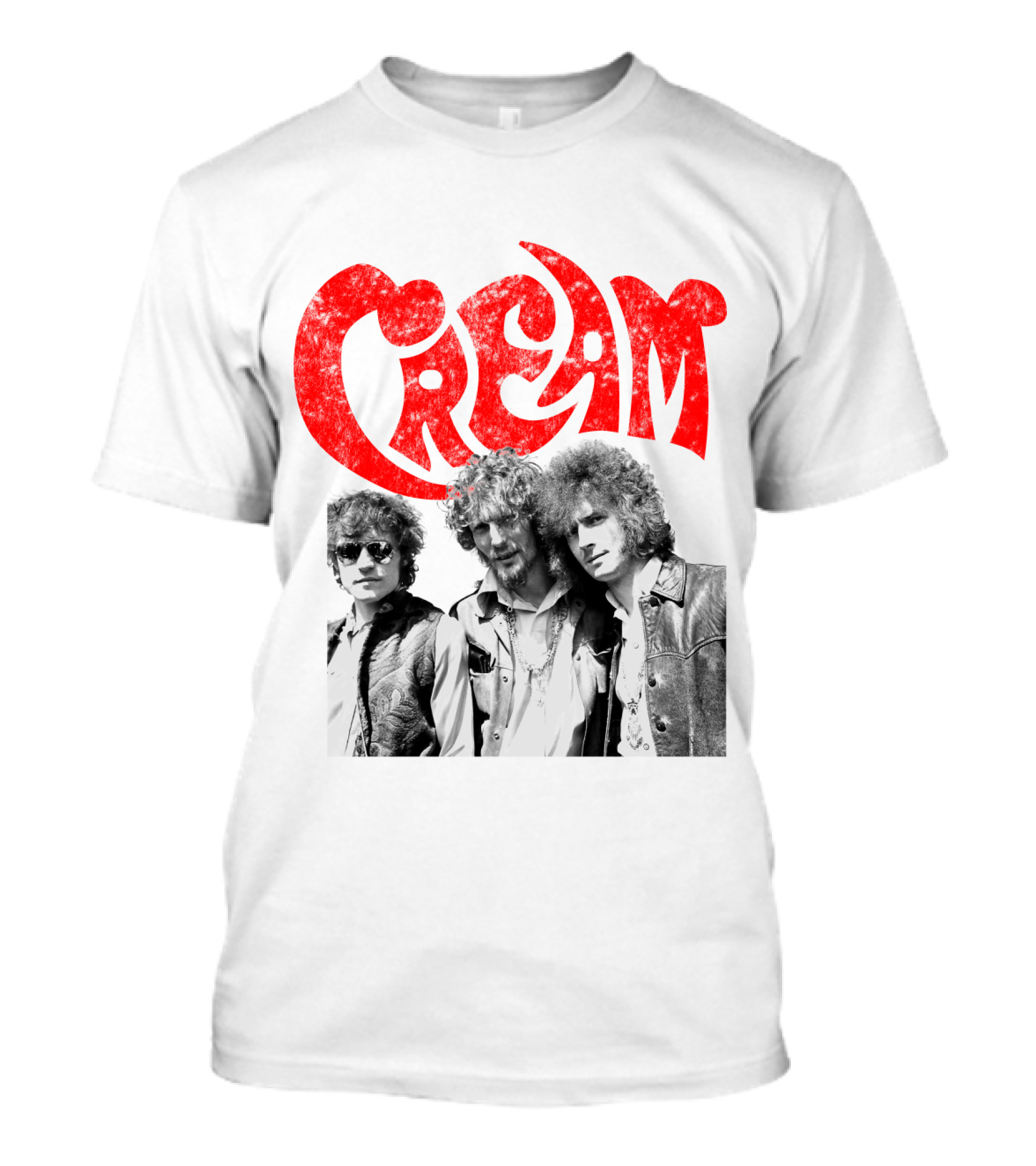 Cream Retro Band Photo Red T-Shirt