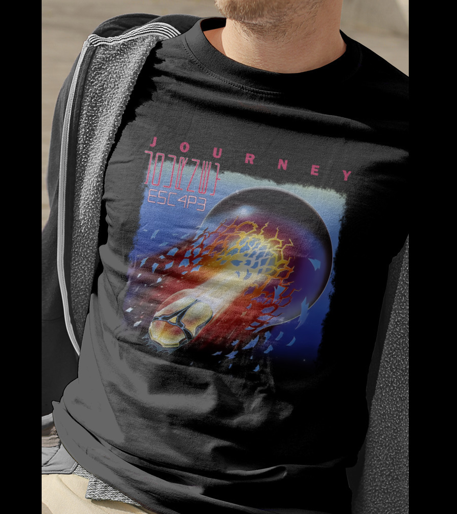 Journey Esc4P3 Album Art Rocket T-Shirt