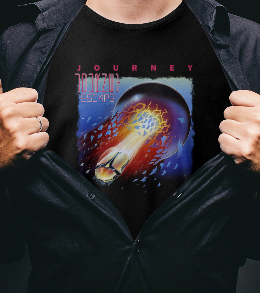 Journey Esc4P3 Album Art Rocket T-Shirt