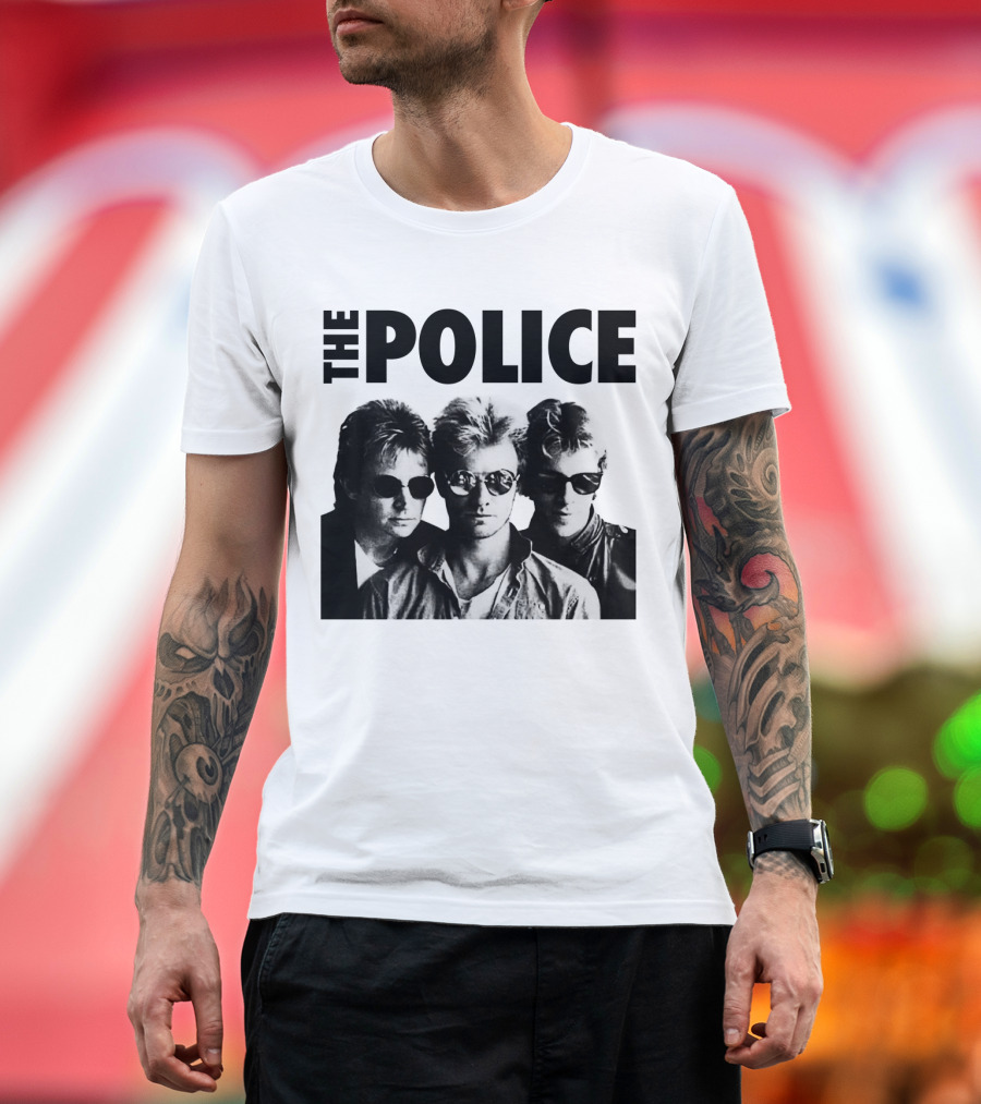 The Police Band Black And White Photo Tp T-Shirt